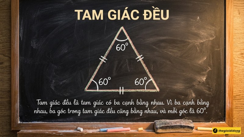 Tam gi&aacute;c đều l&agrave; tam gi&aacute;c c&oacute; ba cạnh bằng nhau