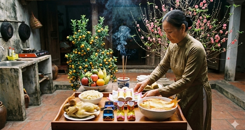 Cúng đưa ông Táo về trời trước 12h ngày 23 tháng Chạp