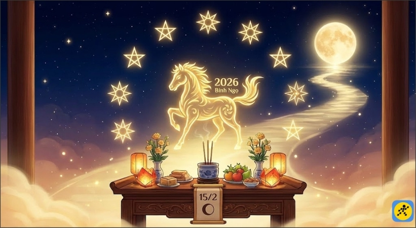 Cúng sao giải hạn năm 2026 (Bính Ngọ) tùy thuộc vào sao chiếu mệnh của từng tuổi theo Cửu Diệu Sao