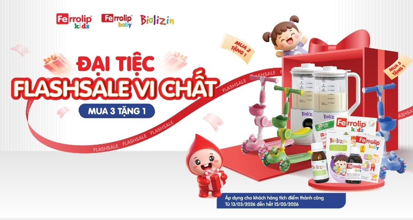 Đại tiệc flashsale vi chất mua 3 tặng 1