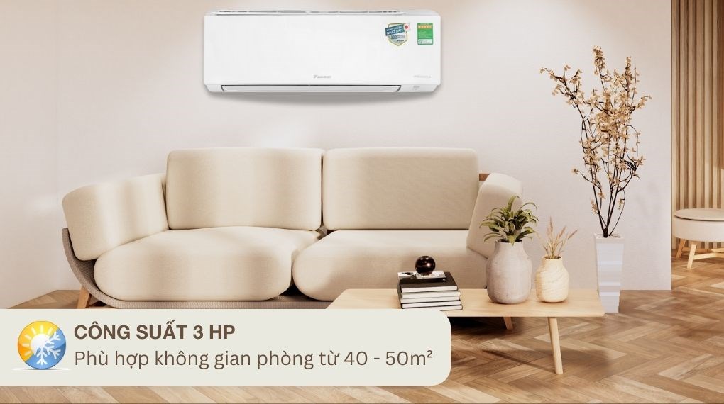 Máy lạnh 2 chiều Daikin Inverter 3 HP FTHF71VAVMV công suất lớn lắp đặt cho không gian thương mại