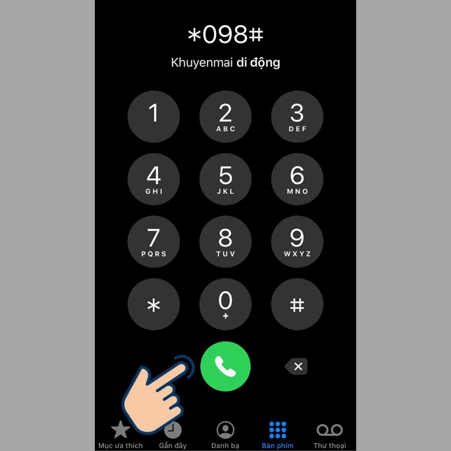 Gọi *098# để đăng ký 4G Viettel bằng USSD