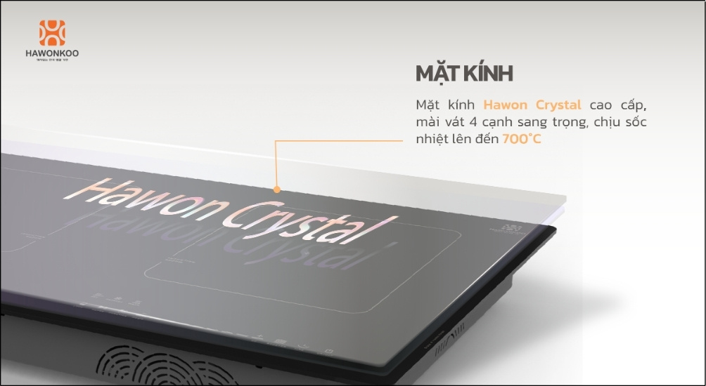 ếp từ đôi Hawonkoo Inverter CEH-266 sở hữu phong cách thiết kế tối giản, màu đen sang trọng, mặt kính cao cấp dòng Crystal