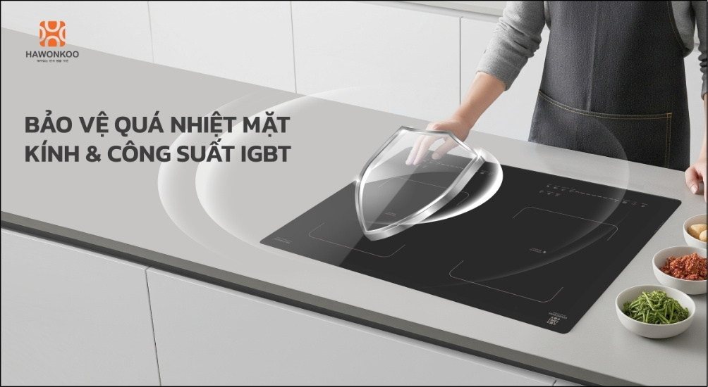 Bếp từ Hawonkoo CEH 266 được tích hợp nhiều tính năng bảo vệ an toàn khi sử dụng