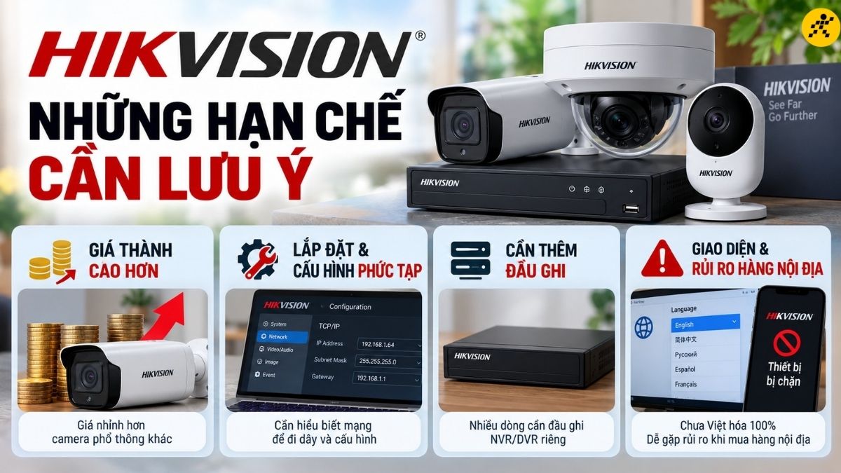 Những hạn chế và điểm cần lưu ý trên camera Hikvisio Những hạn chế và điểm cần lưu ý trên camera Hikvisio