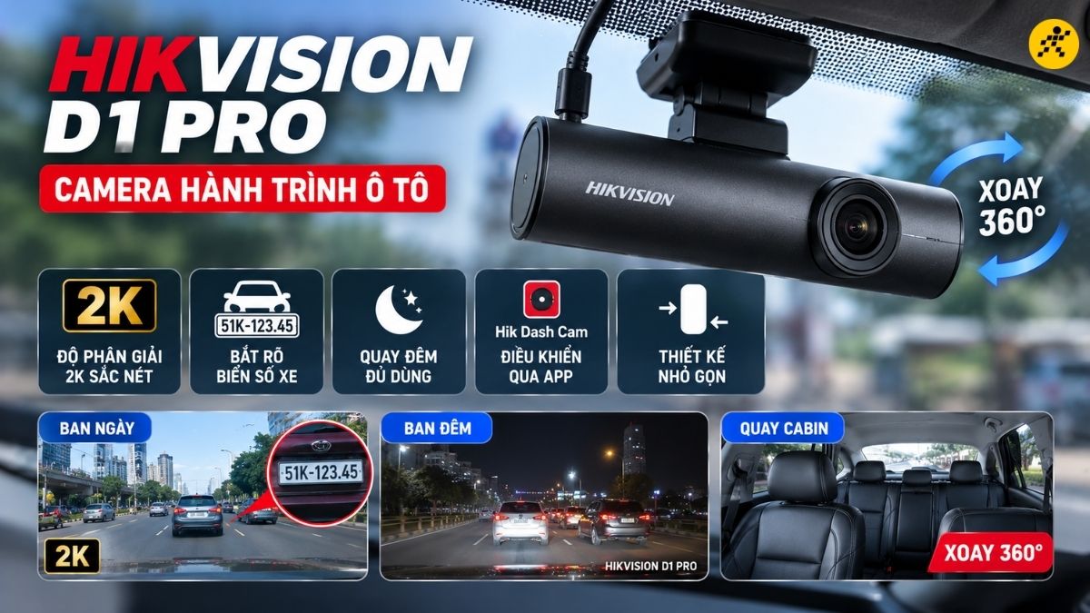 Camera hành trình ô tô Hikvision D1 Pro Camera hành trình ô tô Hikvision D1 Pro