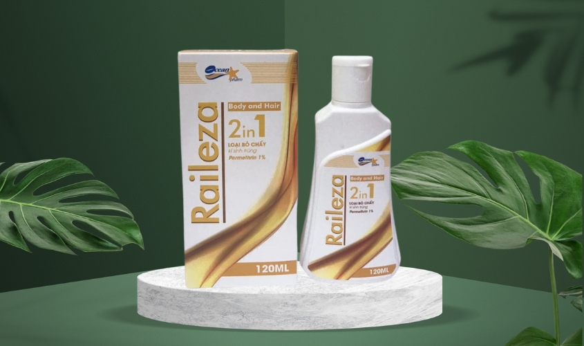 Dầu gội trị chấy Raileza giúp loại bỏ chấy nhanh chóng