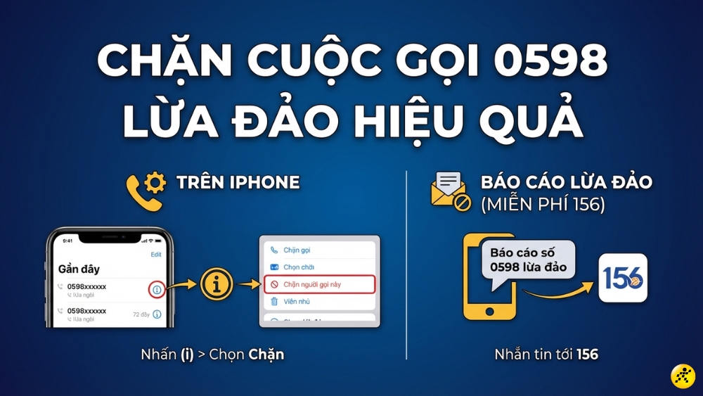 C&aacute;ch chặn cuộc gọi 0598 l&agrave;m phiền