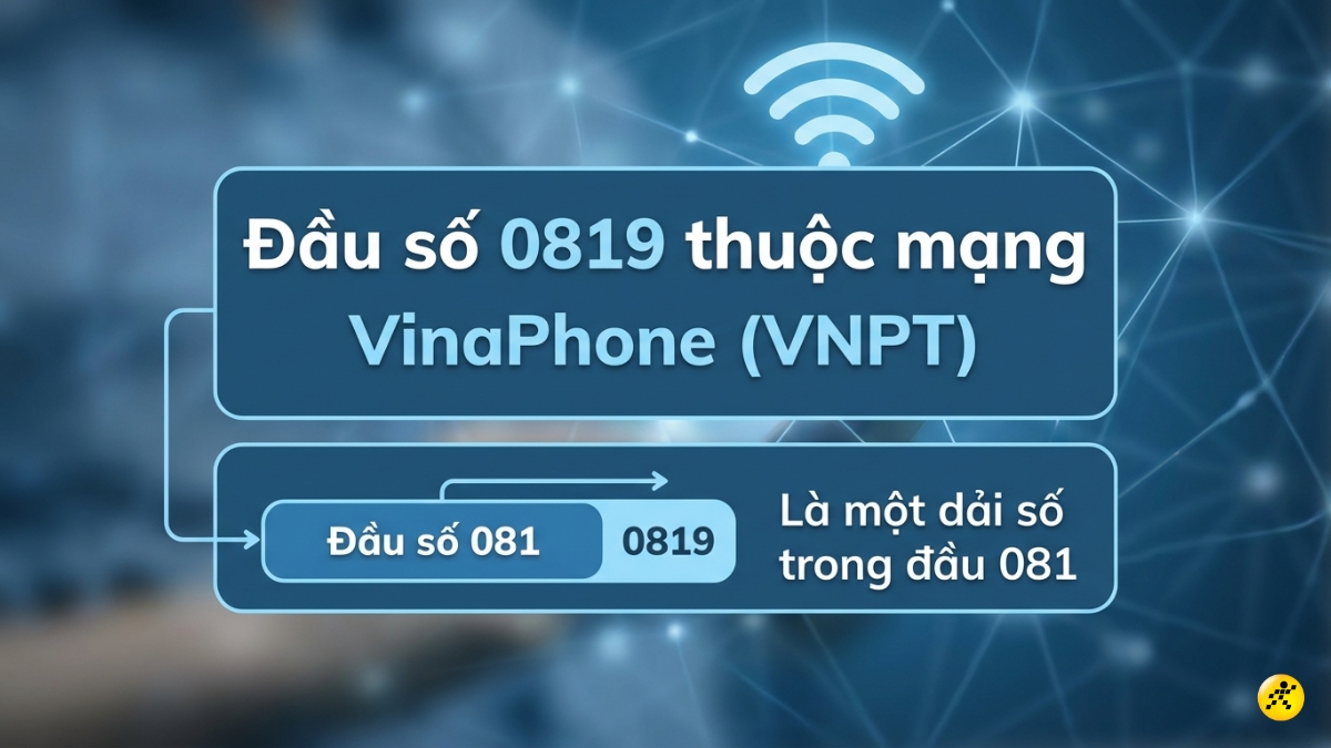 Đầu số 0819 thuộc quyền quản l&yacute; của nh&agrave; mạng VinaPhone