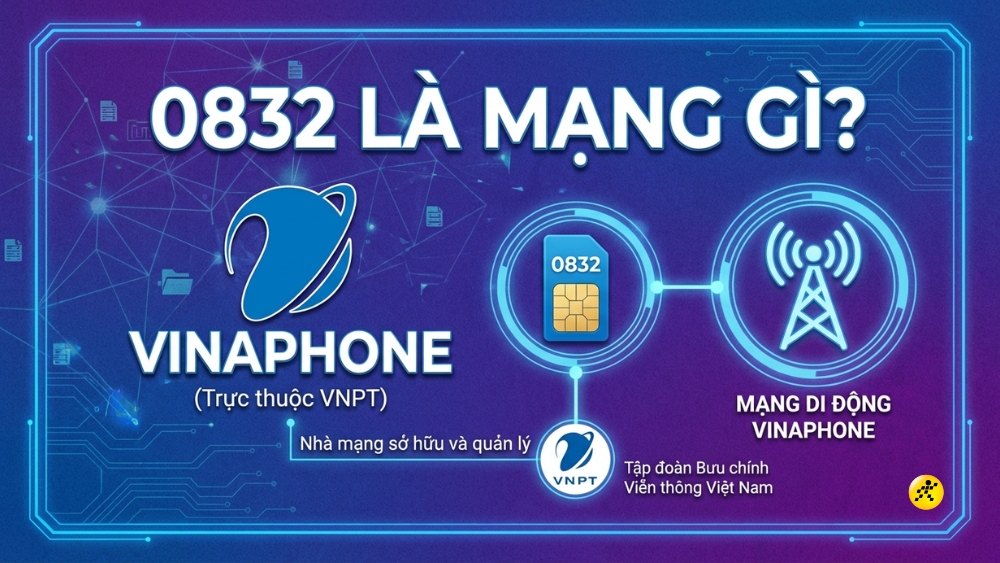 Đầu số 0832 là đầu số di động của nhà mạng VinaPhone