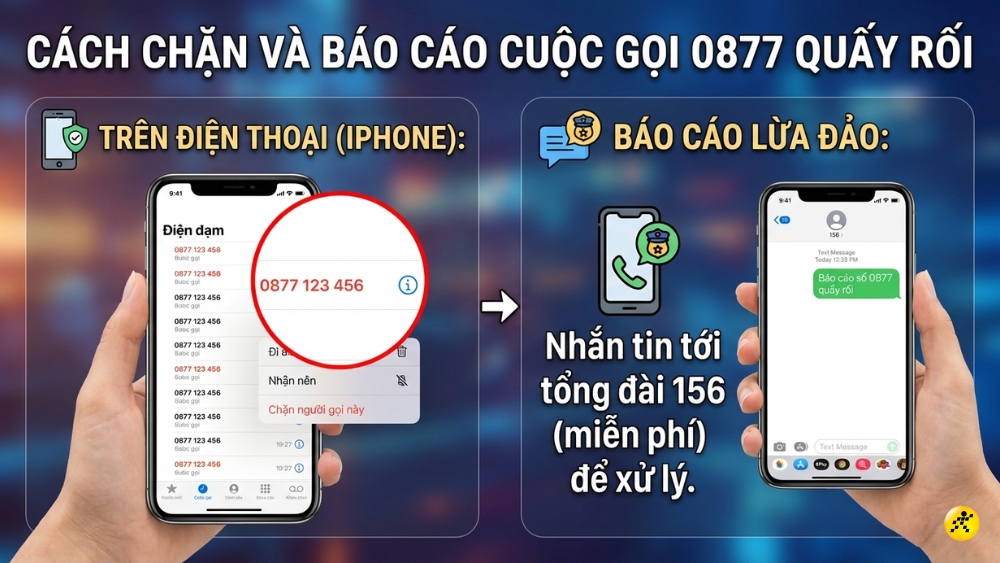 C&aacute;ch chặn cuộc gọi 0877 l&agrave;m phiền