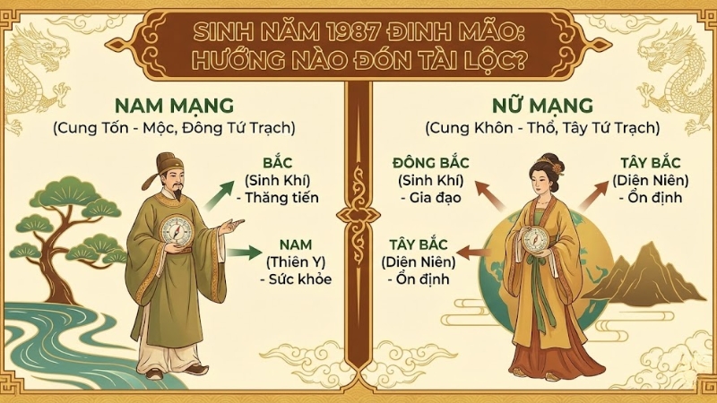 Sinh năm 1987 hợp hướng n&agrave;o?