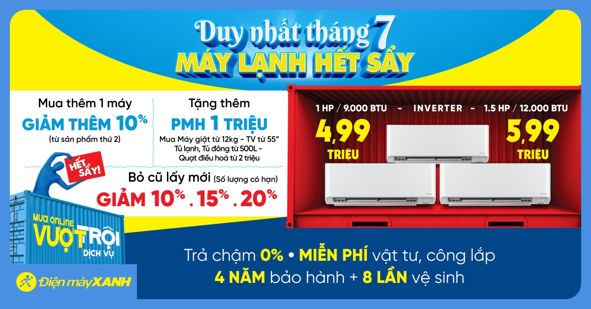 dmx%20%285%29.jpg DUY NHẤT THÁNG 7 - MÁY LẠNH HẾT SẨY: Giá chỉ từ 4.99 triệu, ưu đãi kép đến 20%