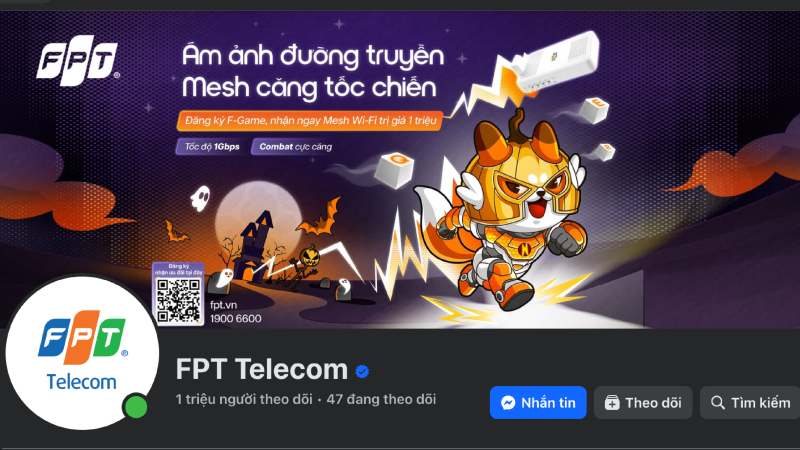 FPT Telecom cũng có mặt trên các nền tảng mạng xã hội phổ biến để tương tác với khách hàng