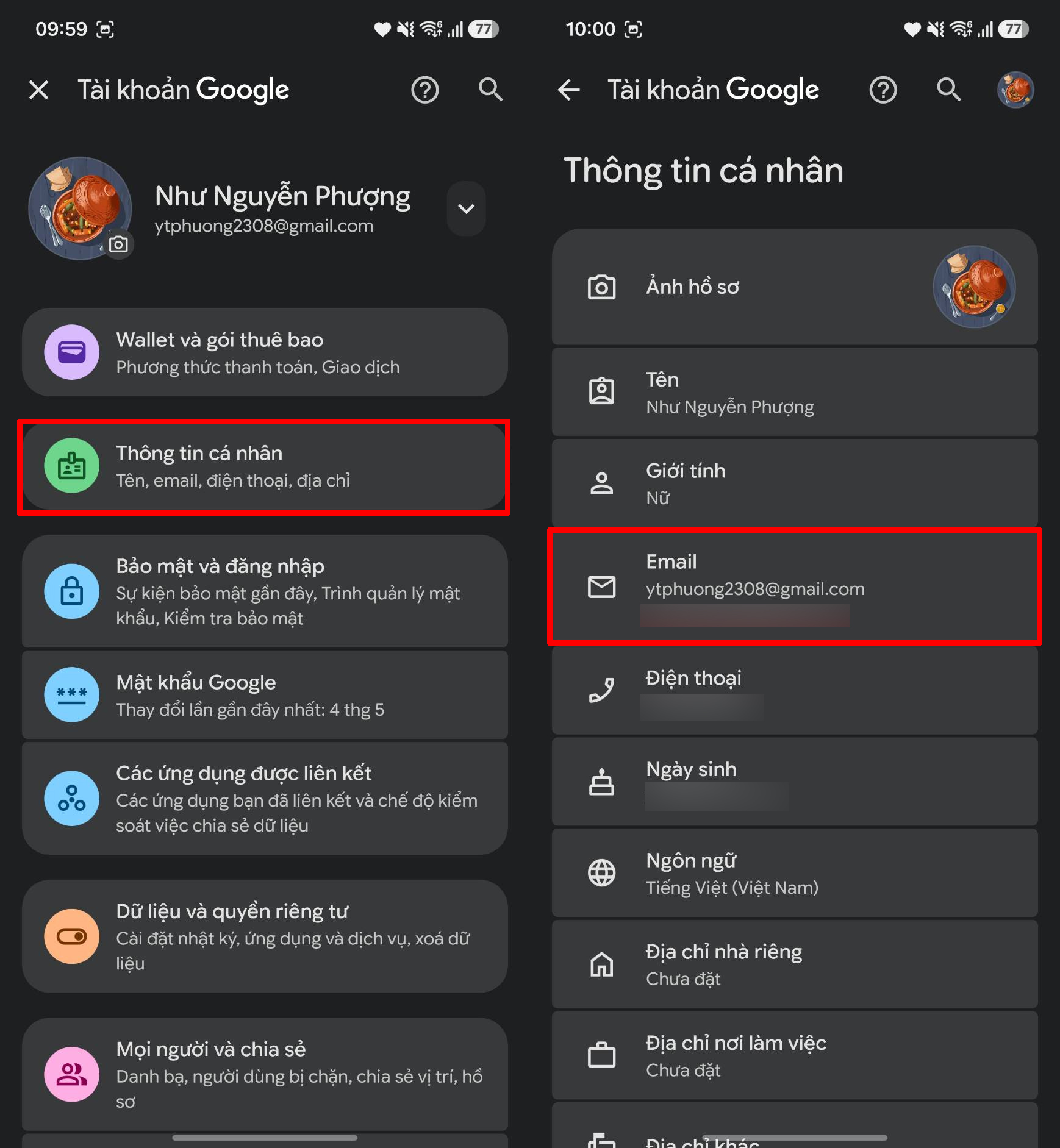 Cách thay đổi địa chỉ Gmail trên android và iPhone Cách thay đổi địa chỉ Gmail trên android và iPhone