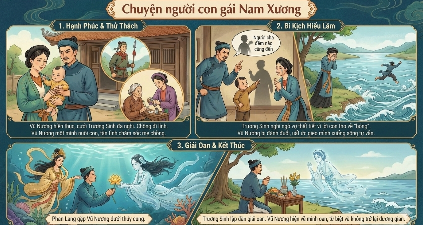 Nội dung Chuyện người con gái Nam Xương