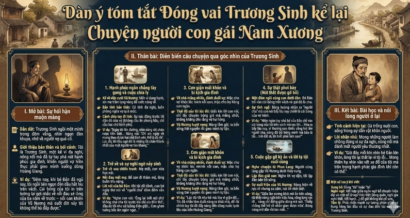 Đóng vai Trương Sinh kể lại Chuyện người con gái Nam Xương