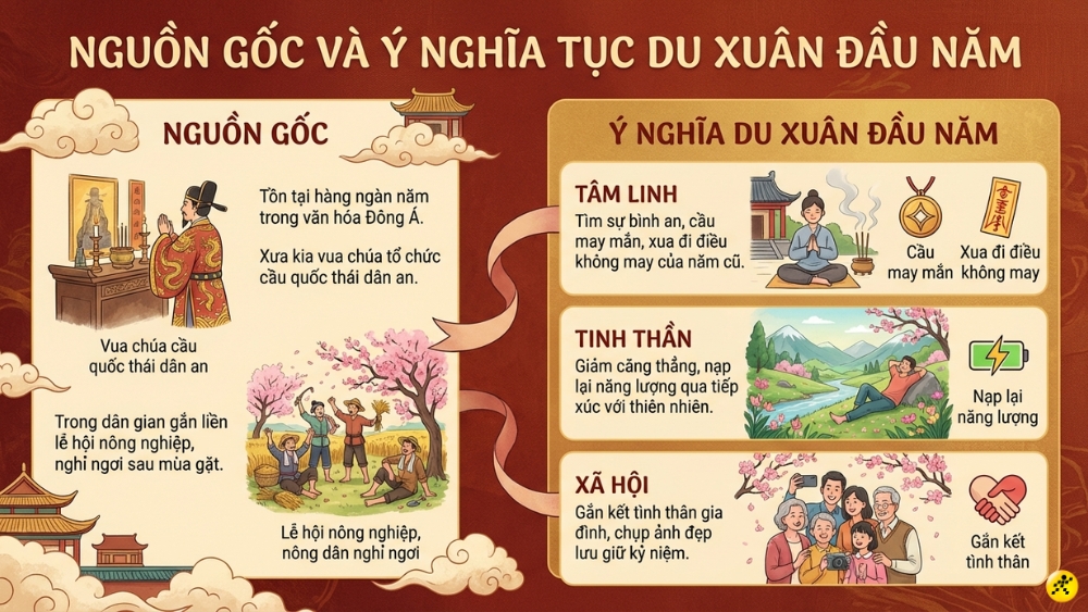 Nguồn gốc v&agrave; &yacute; nghĩa của phong tục du xu&acirc;n
