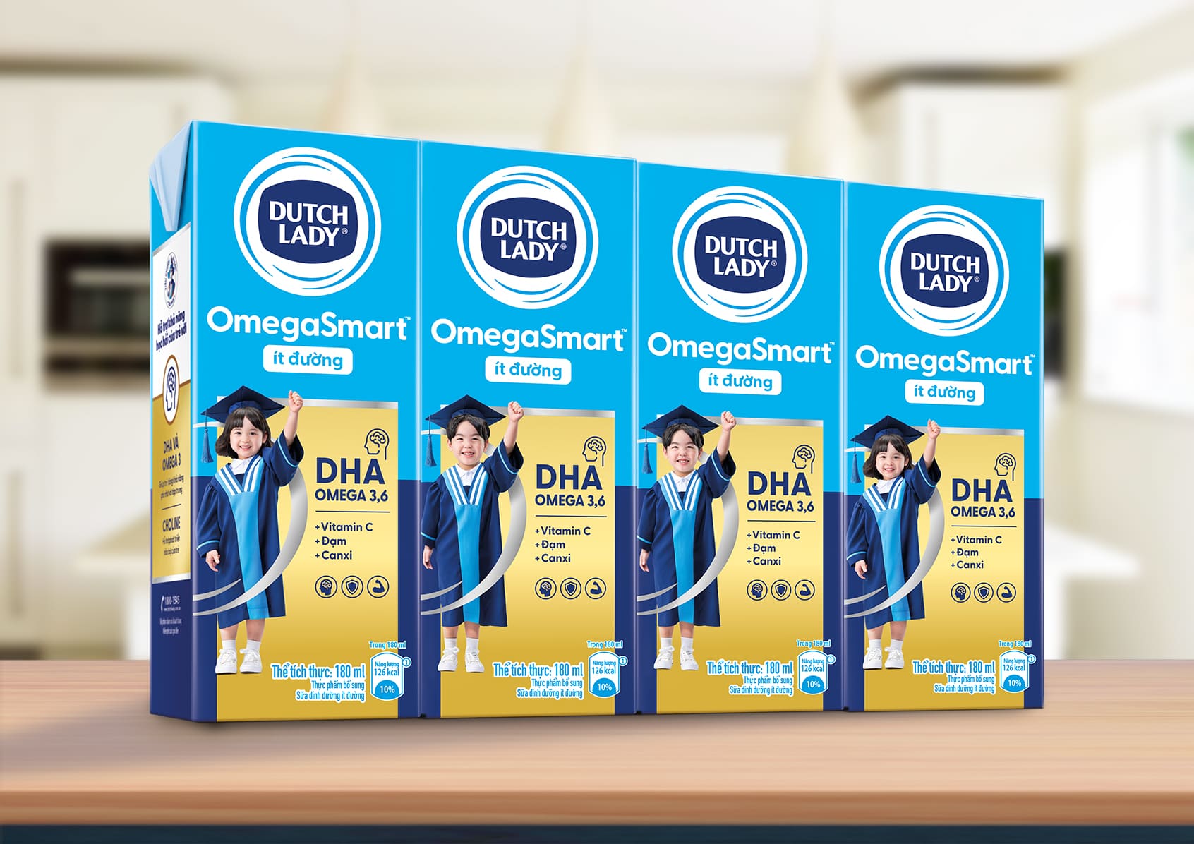 Dutch Lady OmegaSmart sở hữu hương vị ít đường, dễ uống