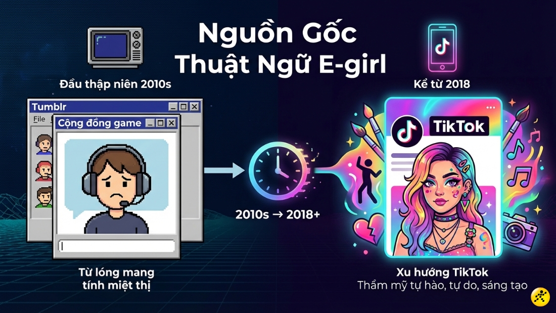 Nguồn gốc của thuật ngữ E-girl