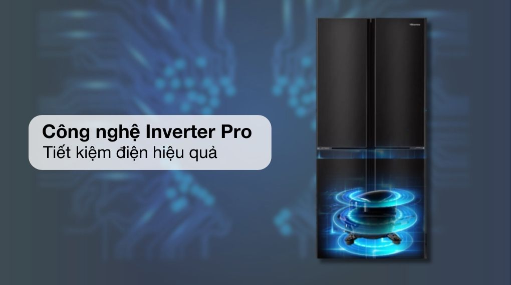 Tủ lạnh Hisense Inverter 427 lít Multi Door RQ519N4EBU công nghệ Inverter Pro tiết kiệm điện