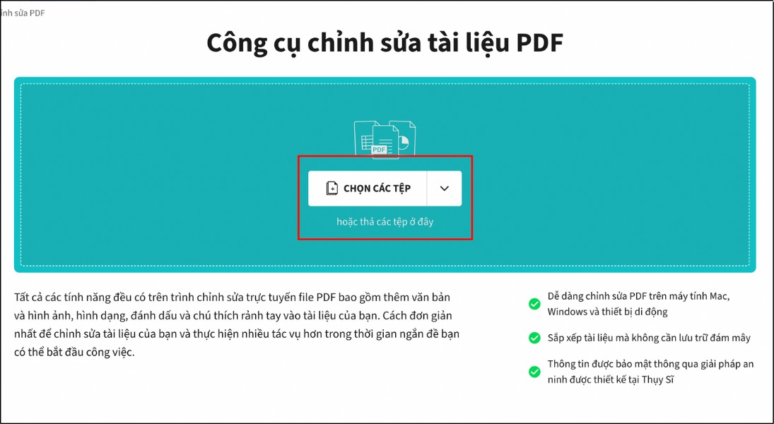 Nếu bạn không muốn cài đặt phần mềm, bạn có thể sử dụng các công cụ chỉnh sửa PDF trực tuyến miễn phí để chỉnh sử file PDF