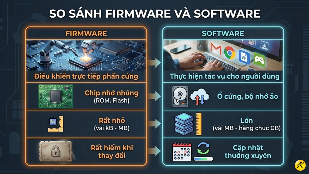 So s&aacute;nh Firmware v&agrave; Software