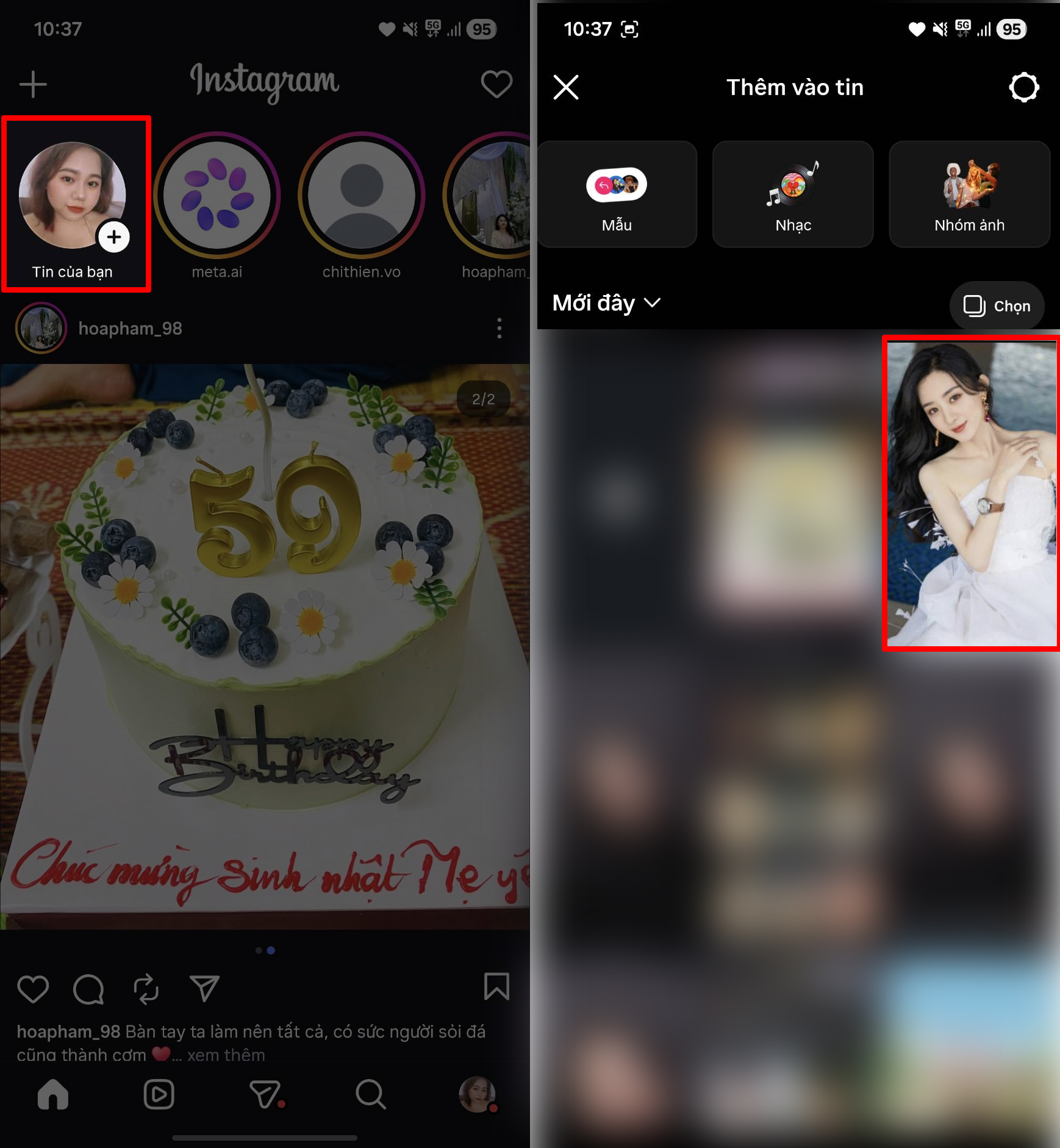 Cách chỉnh ảnh hiệu ứng Flash trên Instagram