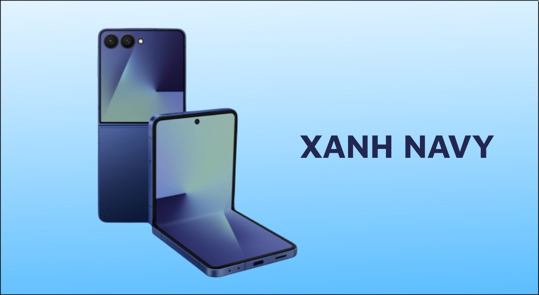 Samsung Galaxy Z Flip 7 màu Xanh Navy (Fresh Blue) là phiên bản màu hoàn toàn mới