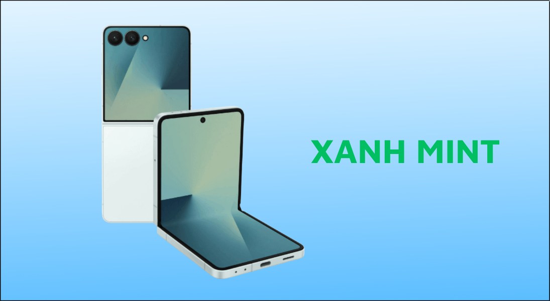 Z Flip 7 màu Xanh Mint là phiên bản màu độc quyền chỉ bán trực tuyến trên website chính thức của Samsung