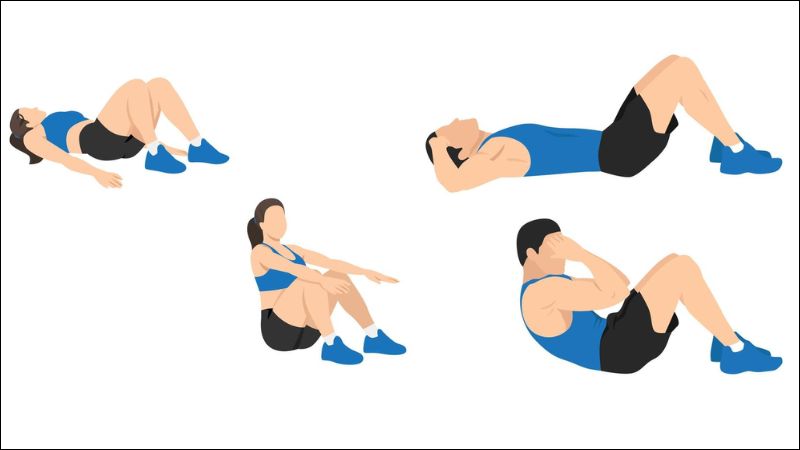 Gập bụng truyền thống là bài tập cơ bản và dễ thực hiện