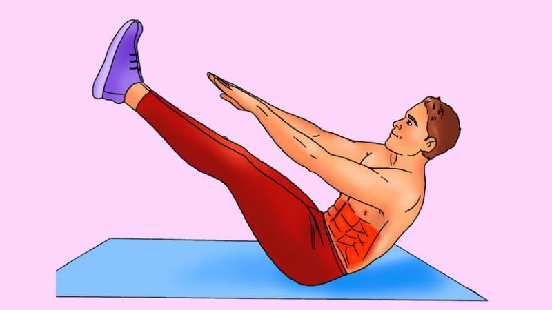 Bài tập gập bụng kiểu chữ V giúp cải thiện khả năng giữ thăng bằng