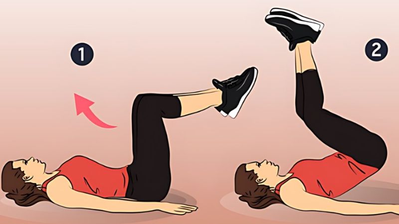 Gập bụng ngược là bài tập tác động mạnh vào cơ bụng dưới