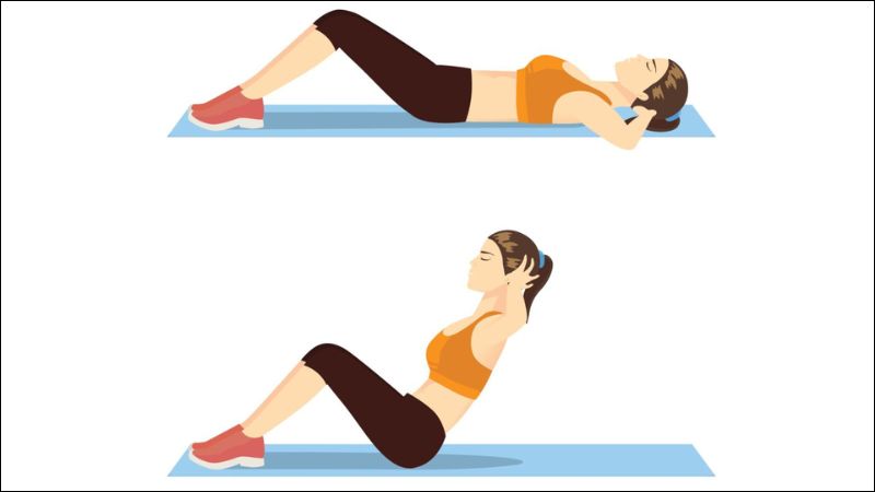 Thực hiện gập bụng thường xuyên giúp cải thiện tư thế 