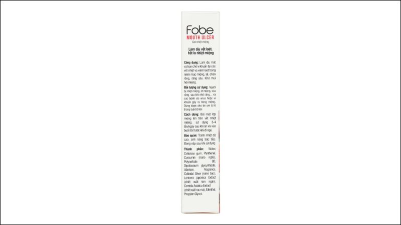 Lưu ý về đối tượng không nên sử dụng Gel Fobe Mouth Ulcer