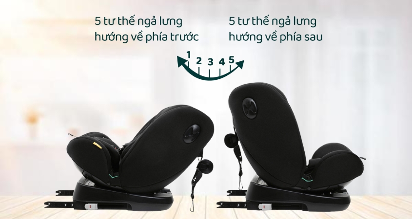 Ghế ngồi xe hơi Chicco Unico Evo Classic ISOFIX trang bị 5 mức ngả lưng trước và sau
