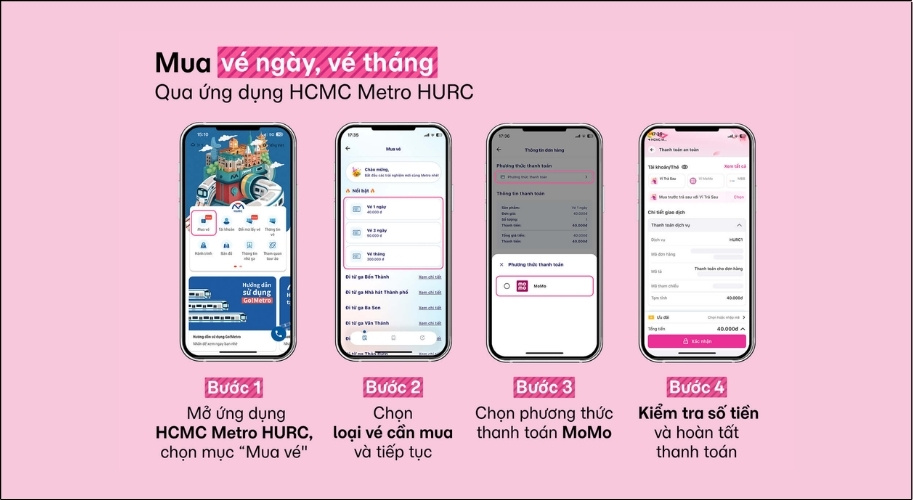 Hướng dẫn mua vé metro trên ứng dụng Momo