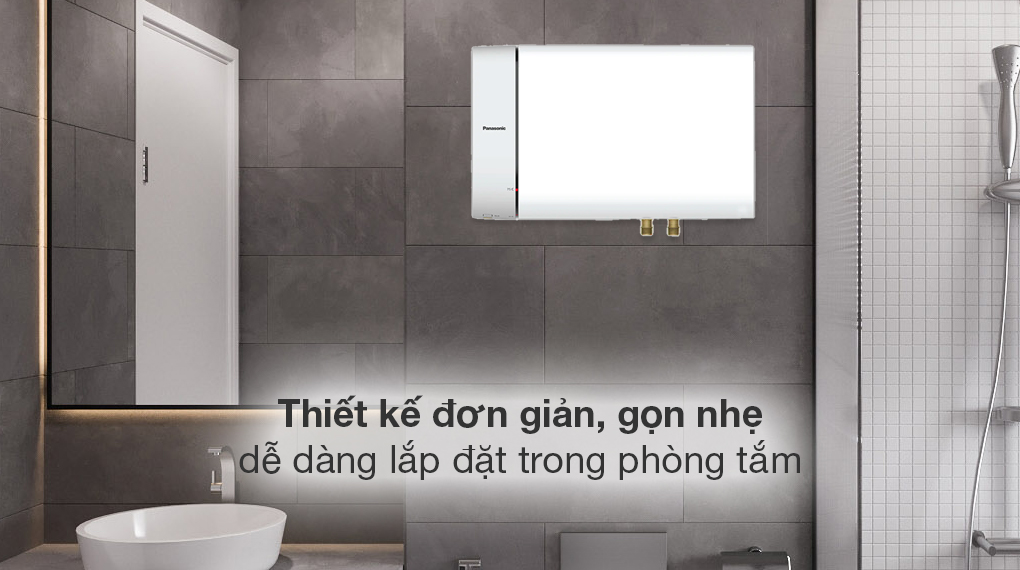 Bình nước nóng gián tiếp Panasonic 20 lít DH-20HBMVW lòng bình thép không gỉ Nhật Bản
