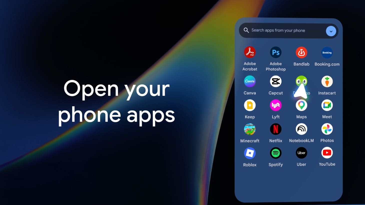Sử dụng app điện thoại ngay trên Googlebook