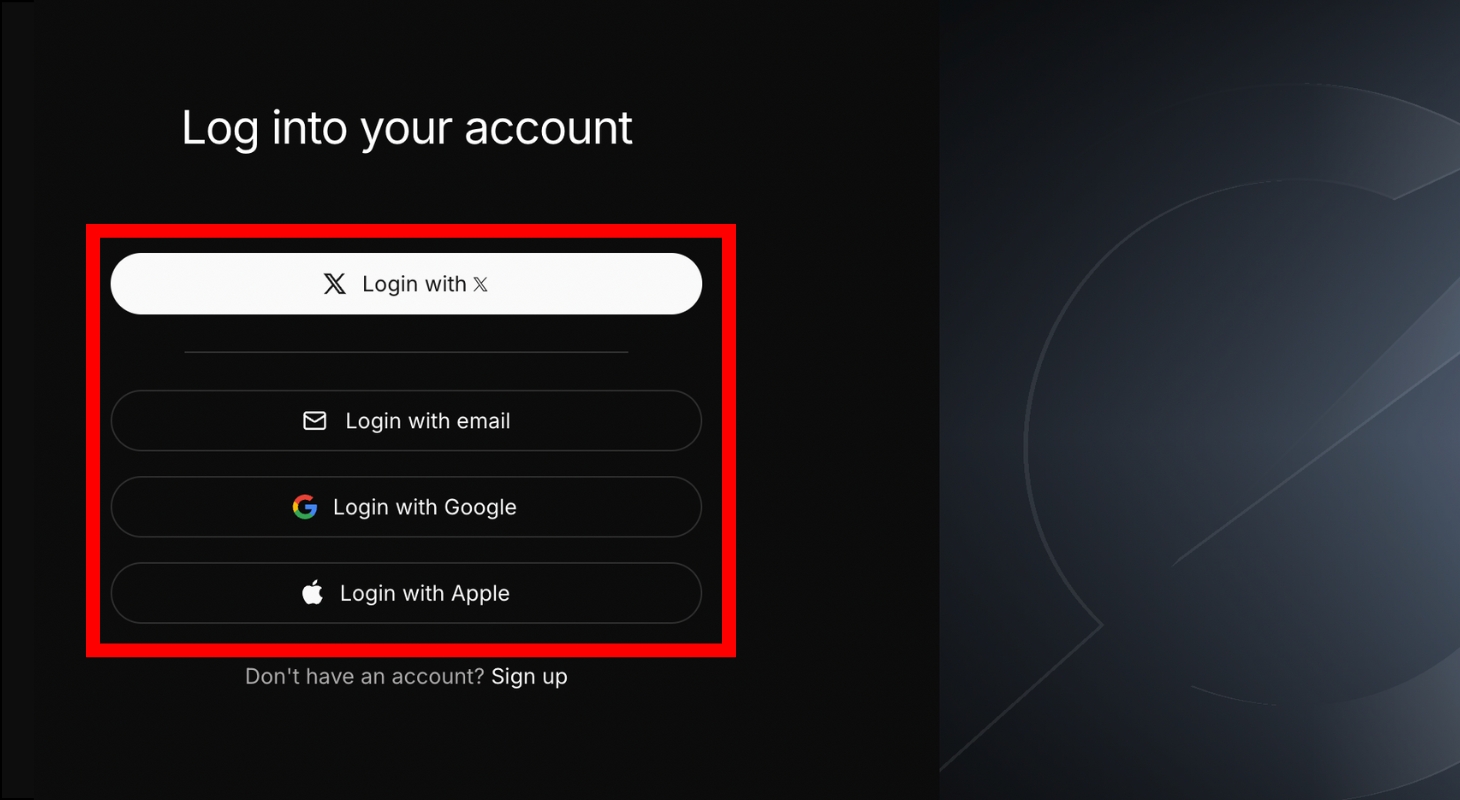 Lựa chọn phương thức đăng nhập vào Grok 3 Lựa chọn phương thức đăng nhập vào Grok 3