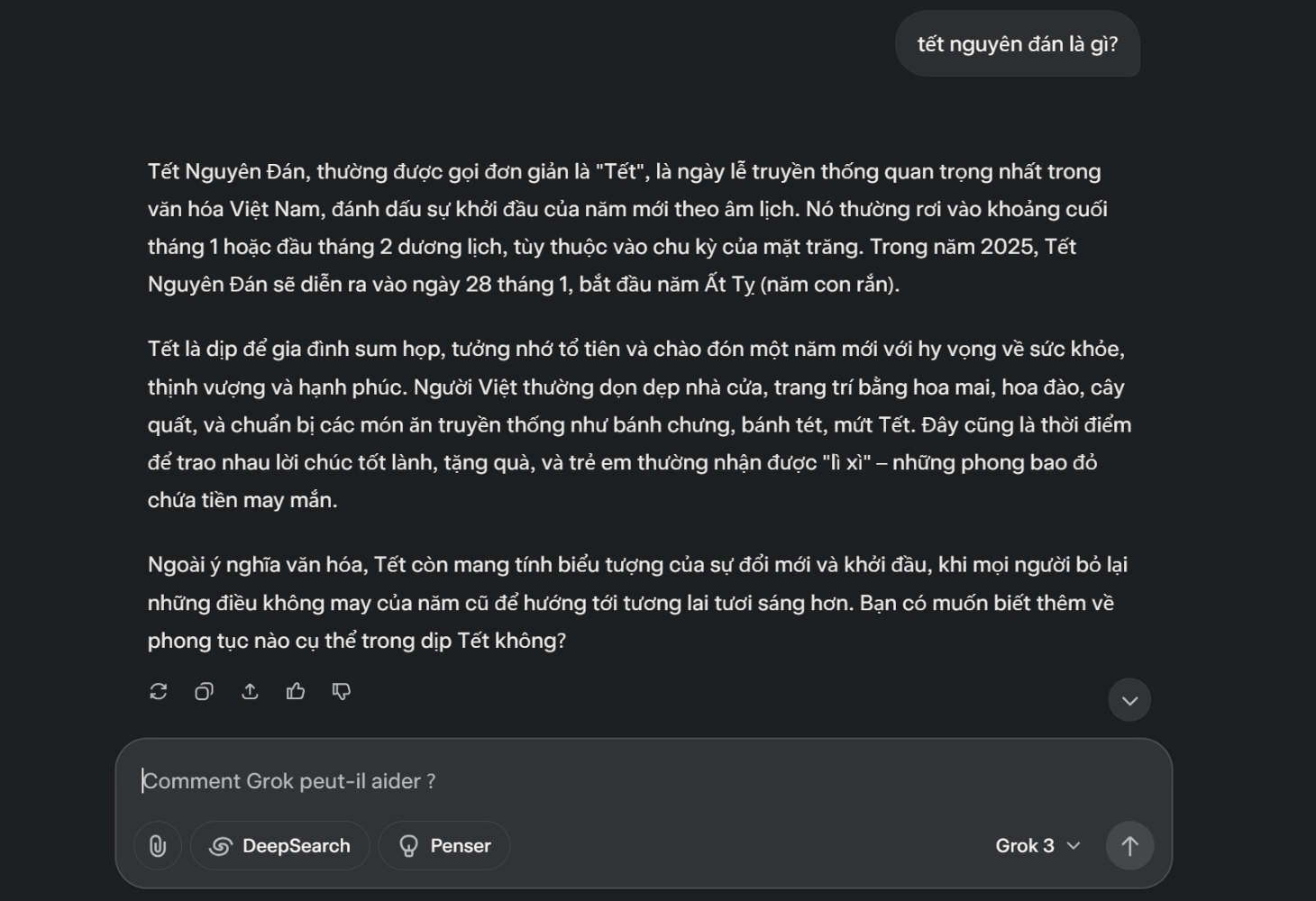 Kết quả câu trả lời của Grok 3 Kết quả câu trả lời của Grok 3