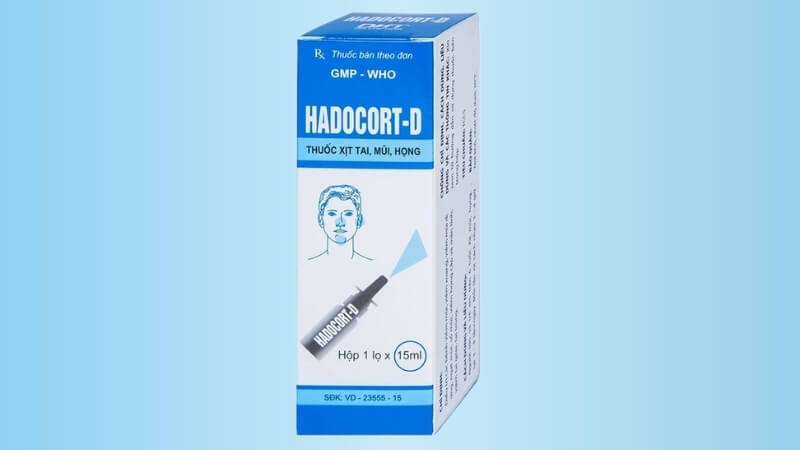 Thuốc xịt tai mũi họng Hadocort-D Thuốc xịt tai mũi họng Hadocort-D