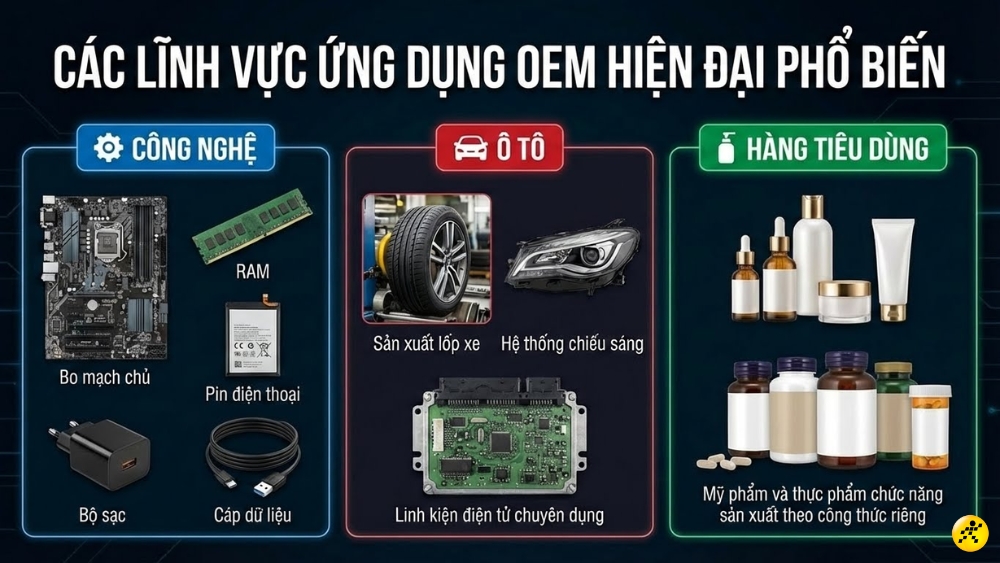 C&aacute;c lĩnh vực ứng dụng OEM phổ biến