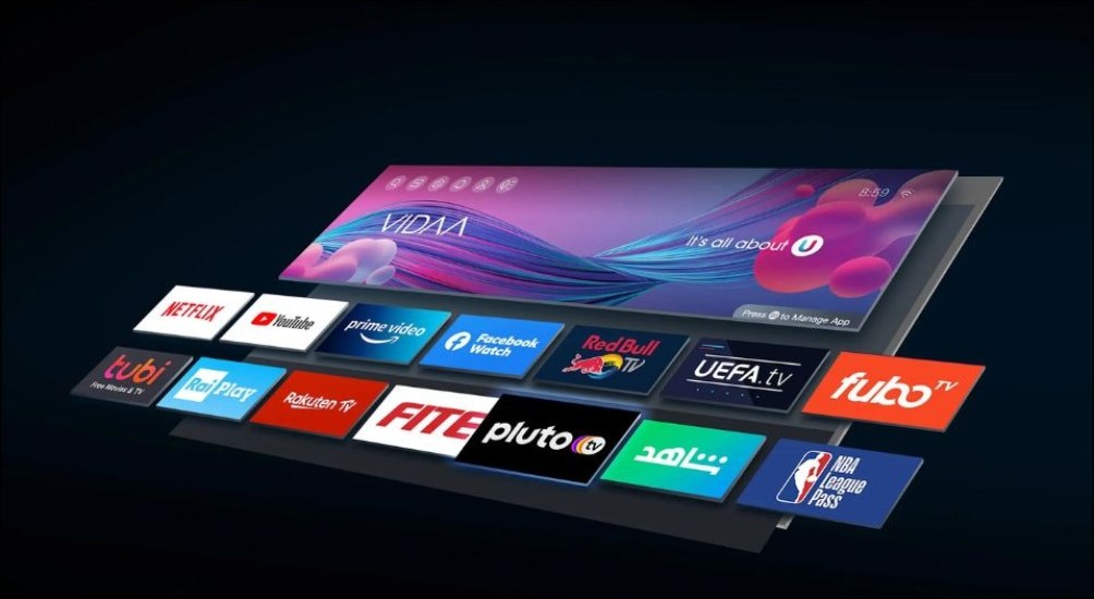 VIDAA cung cấp một kho ứng dụng đa dạng, bao gồm các nền tảng phát trực tuyến toàn cầu VIDAA cung cấp một kho ứng dụng đa dạng, bao gồm các nền tảng phát trực tuyến toàn cầu