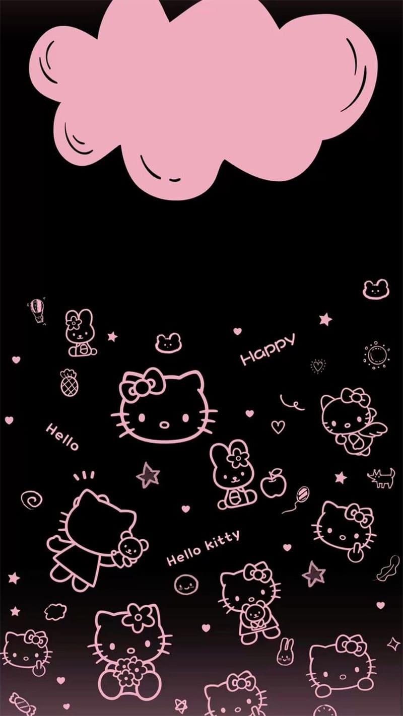H&igrave;nh nền Hello Kitty c&aacute; t&iacute;nh cho iPhone