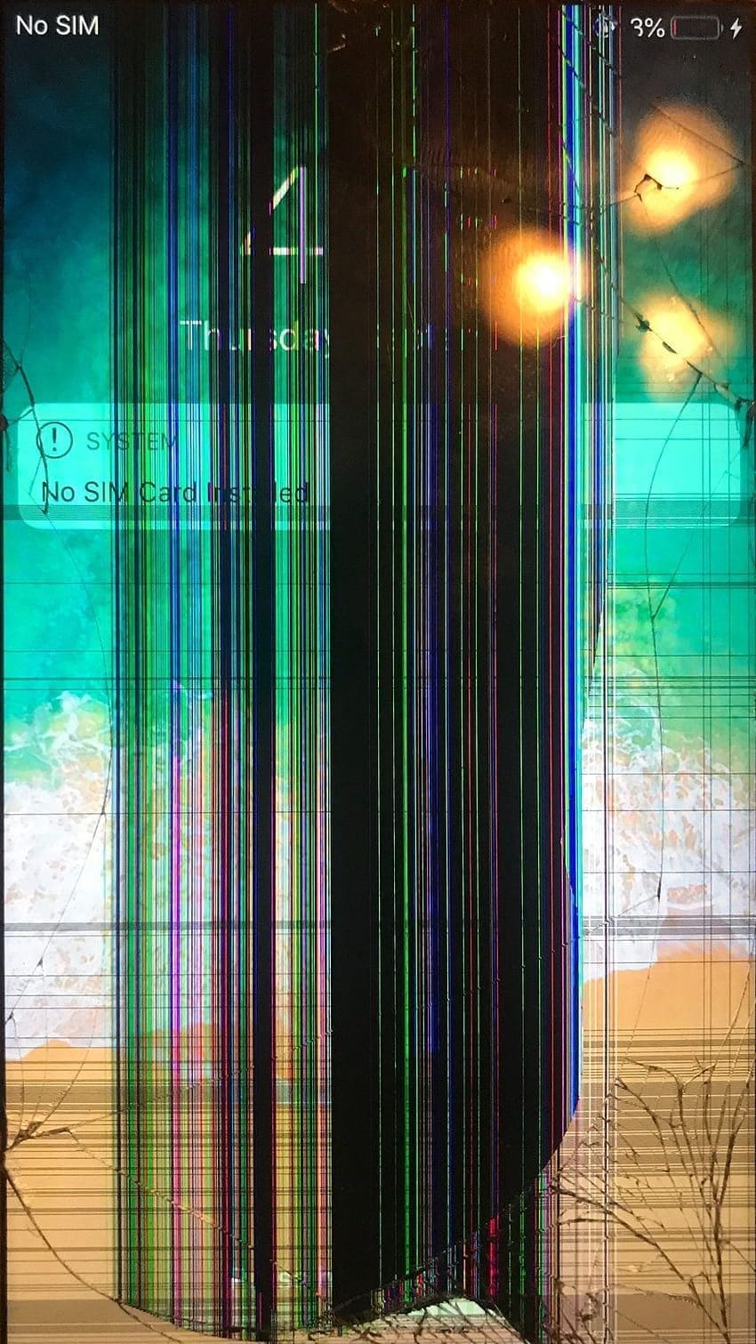H&igrave;nh nền sọc m&agrave;n h&igrave;nh, nứt m&agrave;n h&igrave;nh iPhone