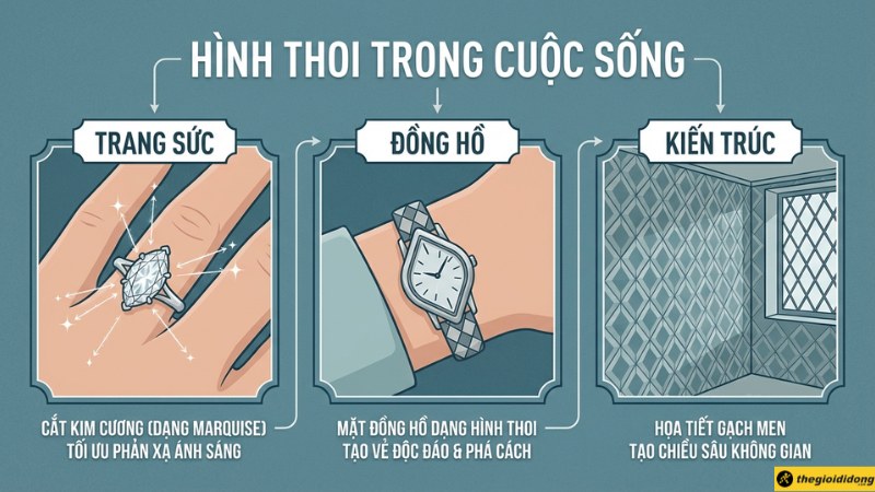 Ứng dụng thực tế của h&igrave;nh thoi
