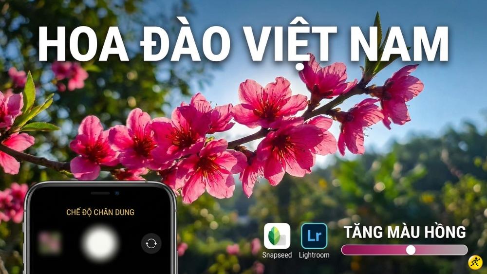 Mẹo chụp và chỉnh ảnh hoa đào cực đẹp bằng điện thoại Mẹo chụp và chỉnh ảnh hoa đào cực đẹp bằng điện thoại