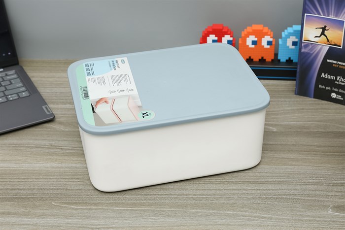 Hộp nhựa Inochi Sano size XL màu xanh nhạt, dung tích lớn thích hợp cất quần áo và đồ gia dụng