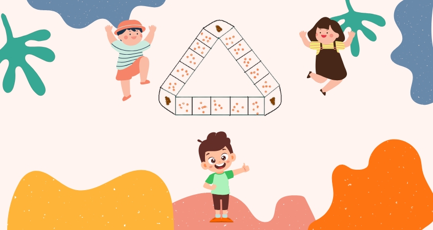 Hình minh bàn chơi ô ăn quan 3 người